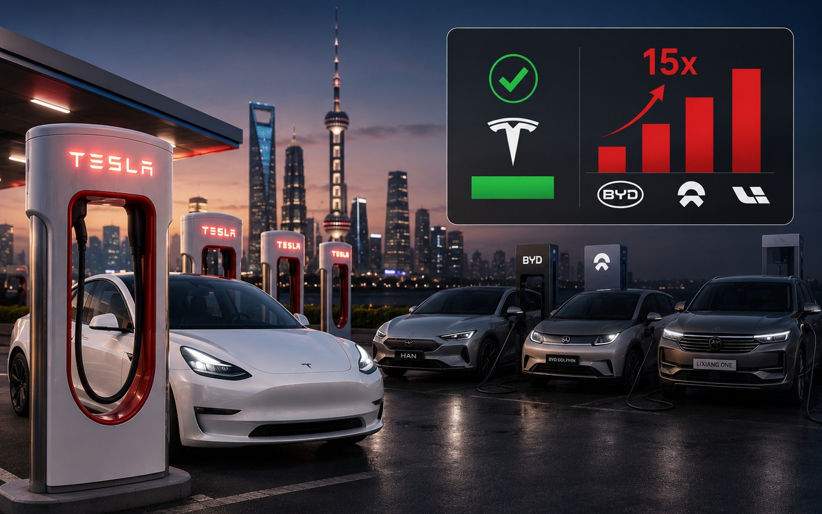 Tại Trung Quốc, Tesla không hào nhoáng bằng BYD và NIO nhưng vẫn dẫn đầu “chất”, lý do hóa ra chính là do trạm sạc