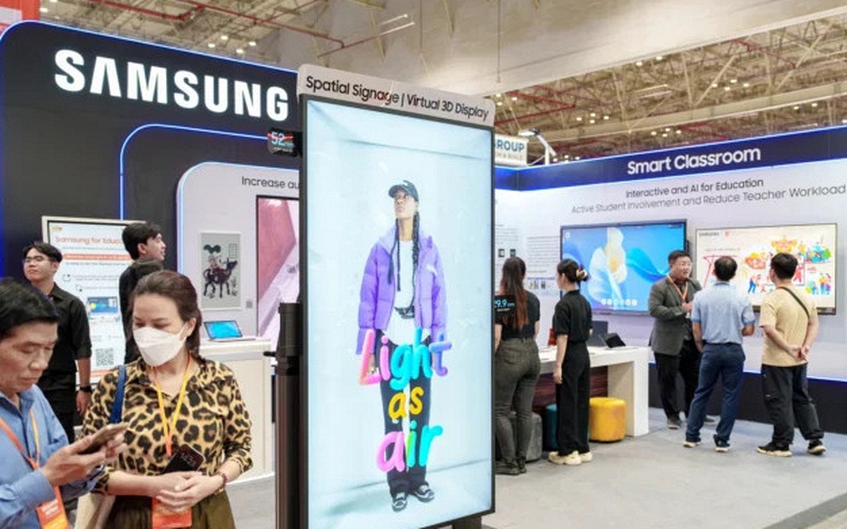 Samsung mang lớp học tương lai đến Education Vietnam 2026 với AI và màn hình 3D không kính