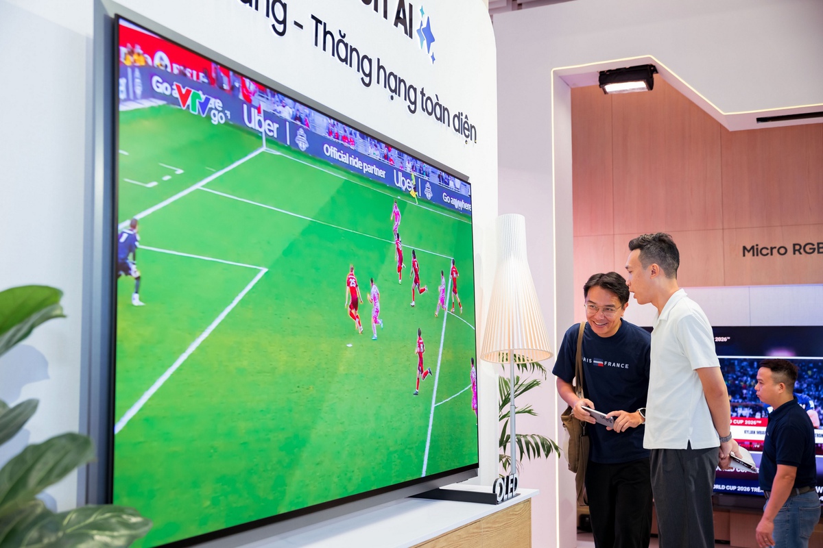 Samsung cho người Việt xem World Cup với AI: Tách tiếng bình luận, hò reo của khán giả, tăng chiều sâu hình ảnh, thêm TV Micro RGB