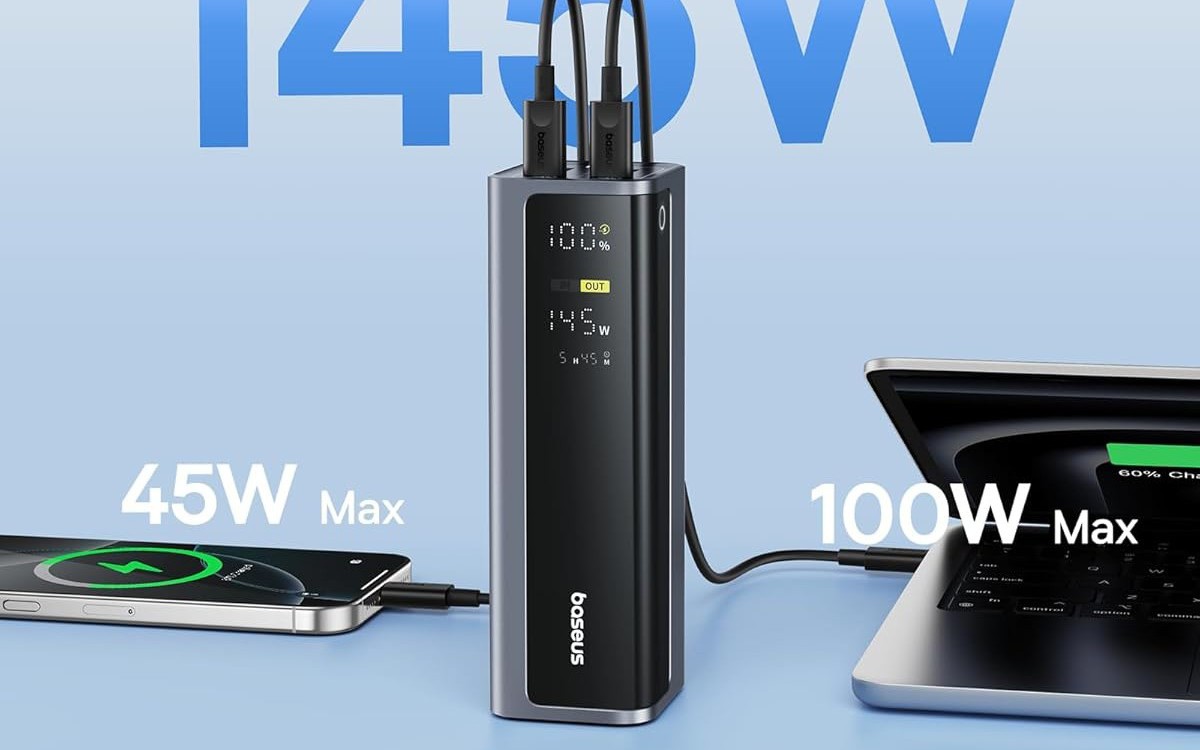 Baseus ra mắt pin sạc dự phòng EnerGeek GR12 dung lượng 20.800mAh, hỗ trợ sạc 145W cho 4 thiết bị cùng lúc