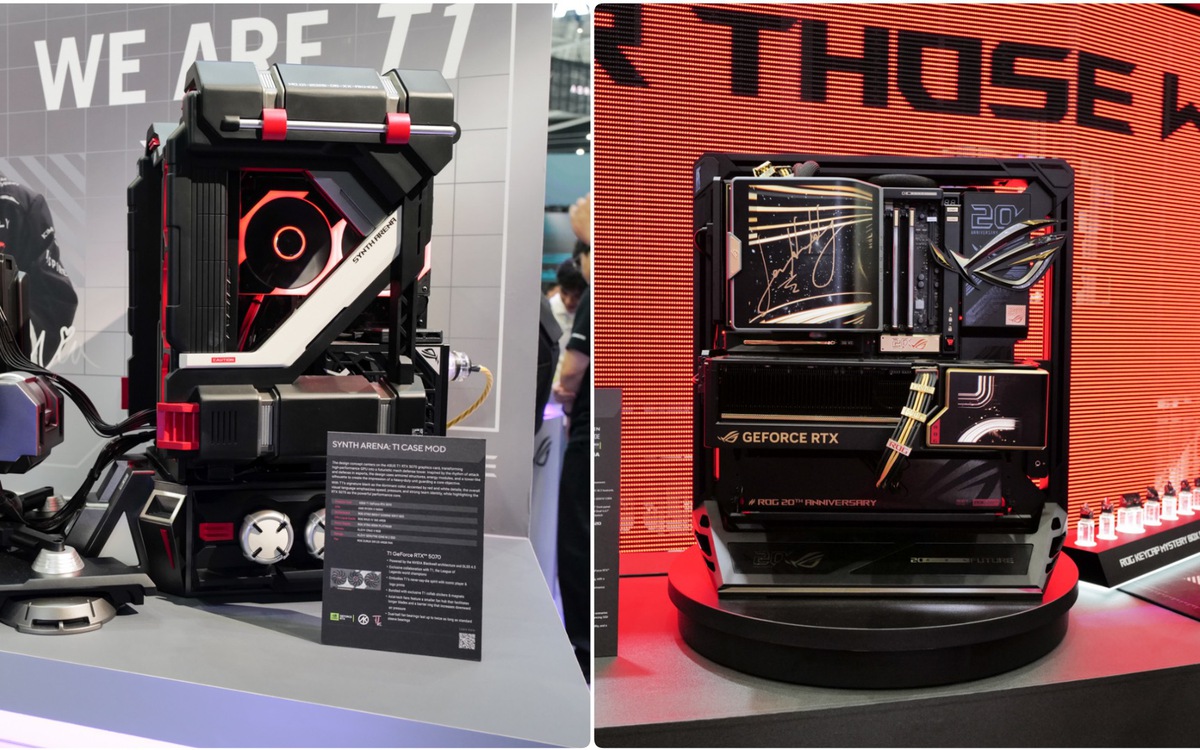 Cận cảnh loạt sản phẩm độc đáo của ASUS tại Computex 2026: dàn máy T1, RTX 5090 có chữ ký Jensen Huang và ROG Edition 20