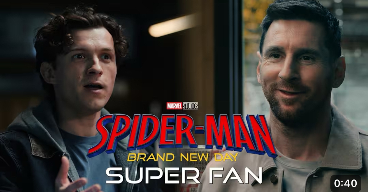 "Cú nổ" truyền thông: Messi bất ngờ xuất hiện trong trailer Spider-Man, bay giữa toà nhà chọc trời và vẫn không chịu nói tiếng Anh