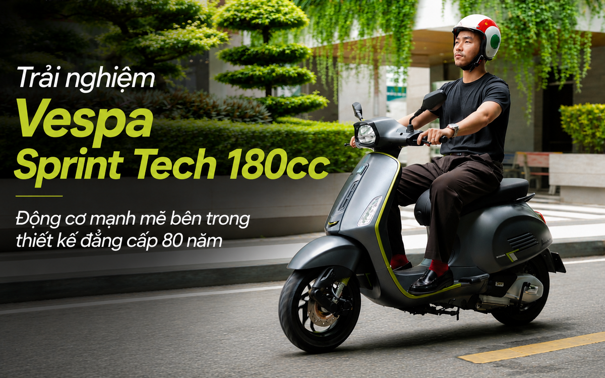Trải nghiệm Vespa Sprint Tech 180: Động cơ mạnh mẽ bên trong thiết kế đẳng cấp 80 năm