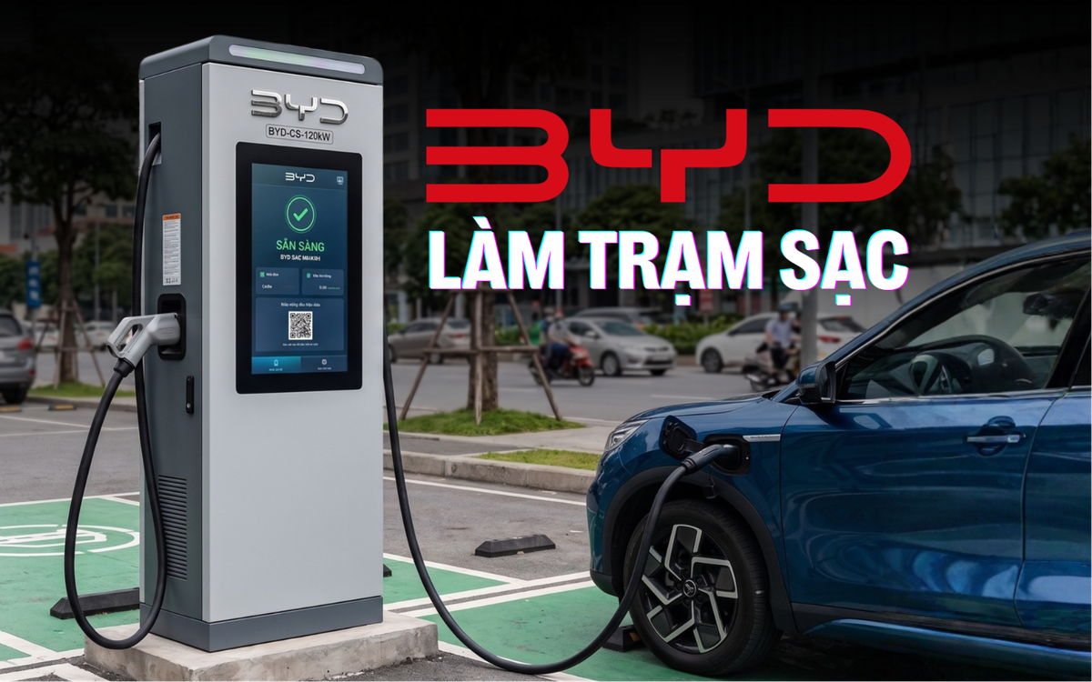 Trạm sạc BYD 'lộ diện' tại Việt Nam: Không phải loại công suất siêu cao, mỗi lần chỉ sạc được 1 xe