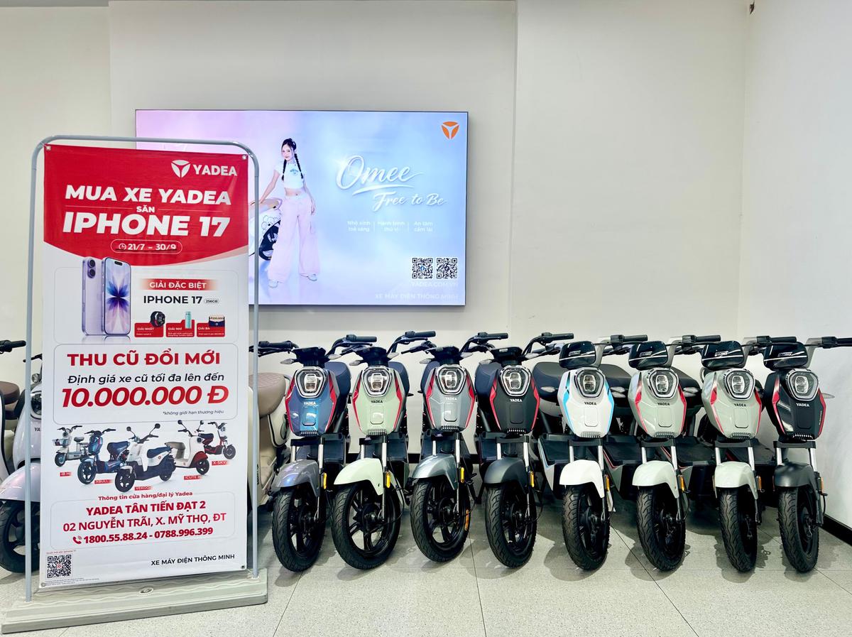 Mua xe máy điện YADEA mùa tựu trường, cơ hội nhận iPhone 17 cùng 20.000 phần quà