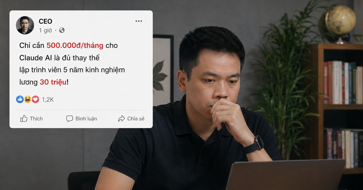 CEO Việt khoe dùng Claude AI giá 500.000 đồng thay lập trình viên lương 30 triệu và cái kết "đắng"