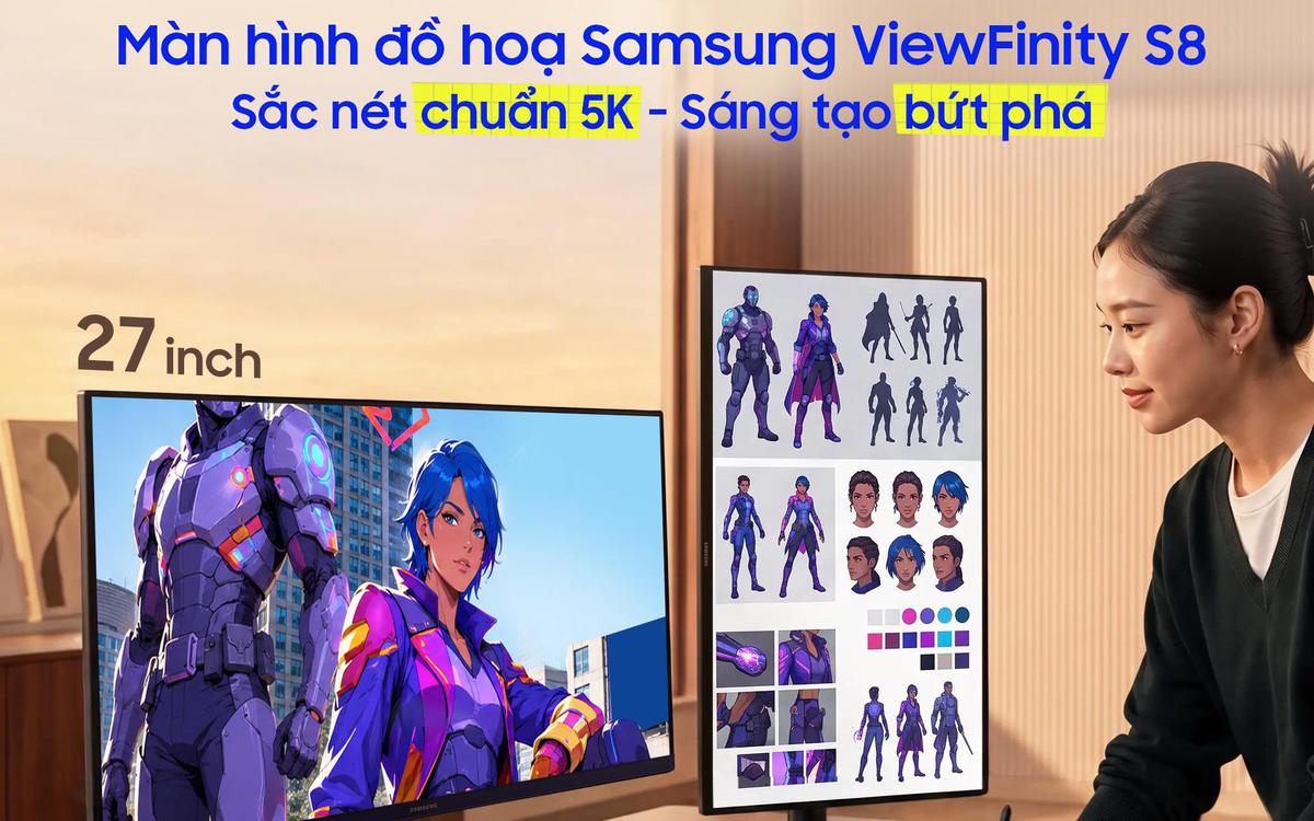 Bộ đôi màn hình "học hết sức, chơi hết mình" cho Gen Z đa nhiệm