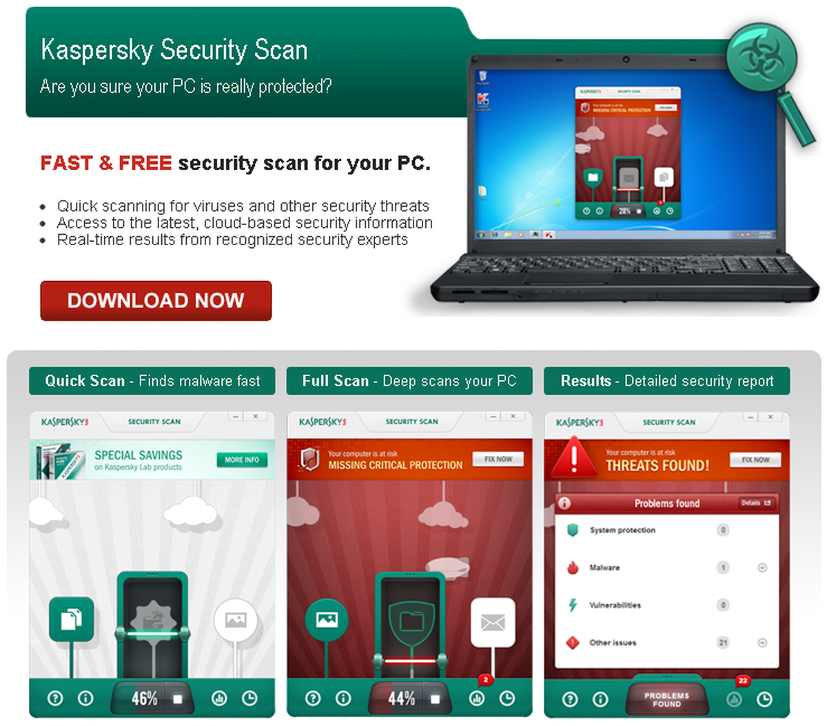 Kaspersky Security Scan - Kiểm tra nhanh tính an toàn của Windows