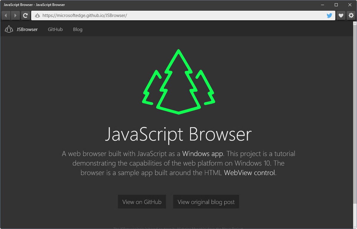 Microsoft phát hành trình duyệt được xây dựng từ HTML, JavaScript và CSS