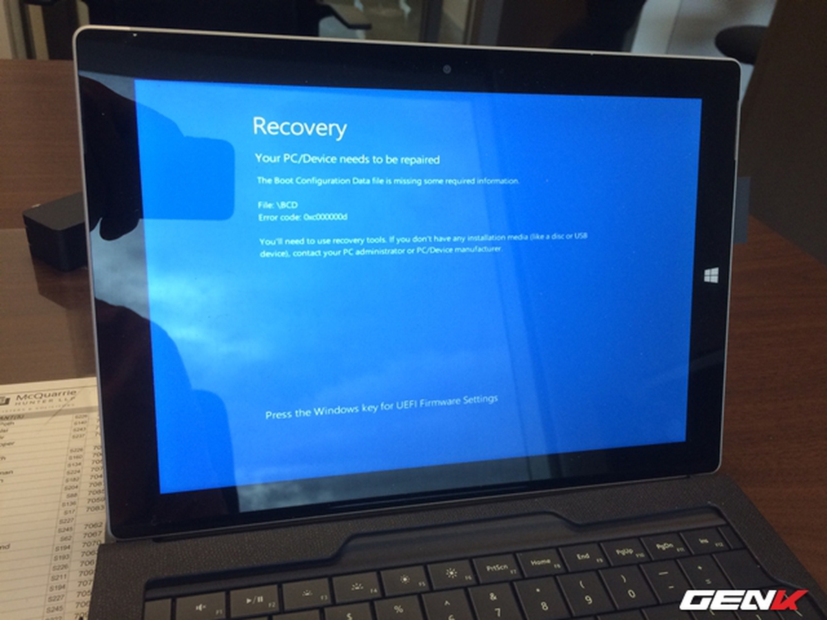 Hướng dẫn chi tiết cách khắc phục lỗi 0xc000000d trên Surface