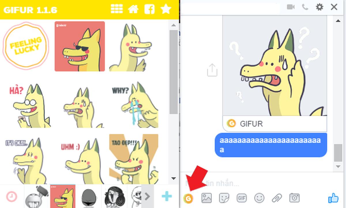 Hướng dẫn đưa bộ icon chat Rồng Pikachu vào Faceboook Messenger