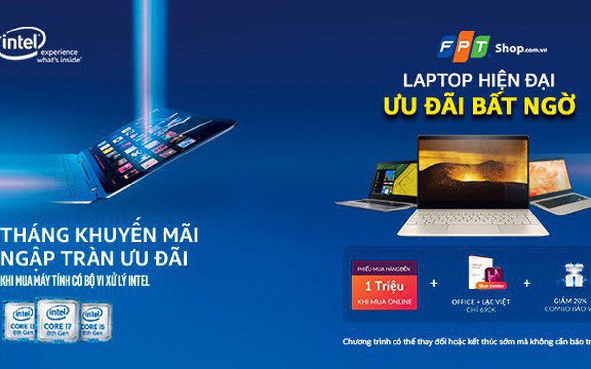 Laptop hiện đại – Ưu đãi bất ngờ tại FPT shop