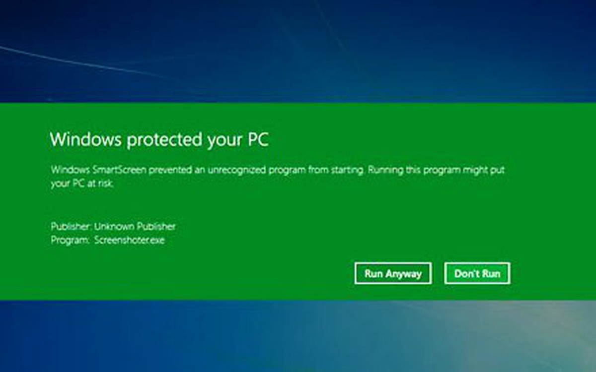 Giao diện SmartScreen của Windows 8 có thể tiết lộ đời tư của người dùng