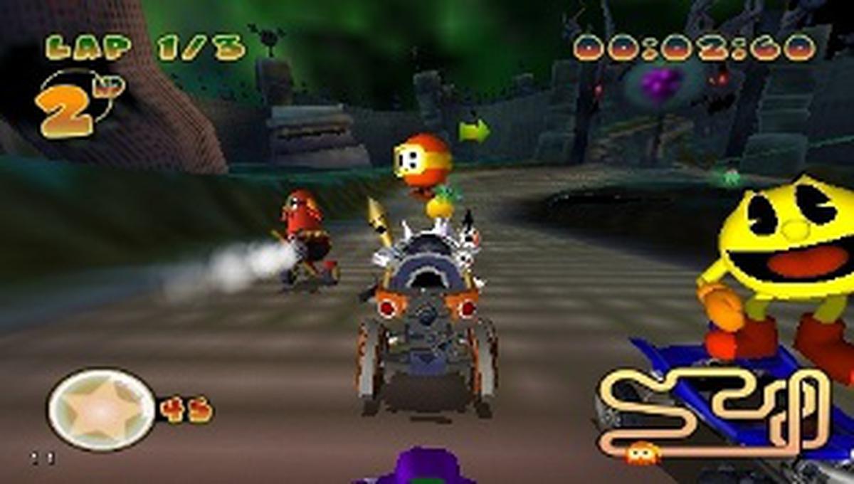 Biểu tượng game Pac-Man hiện diện trên đường đua mobile