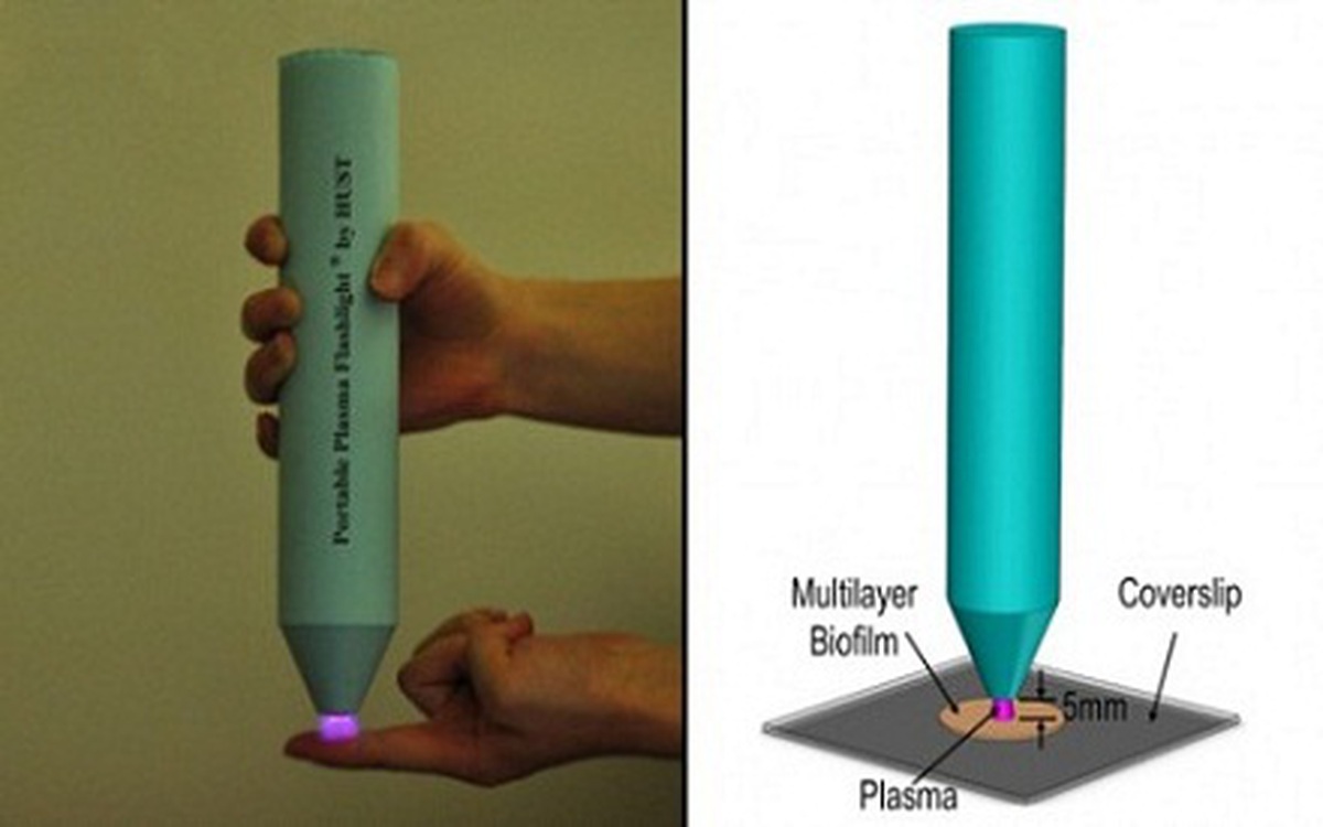 Đèn pin plasma có thể diệt khuẩn trên da trong vài giây