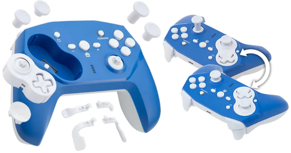 This gaming controller allows you to freely switch the analog stick position, and gamers will be able to play whatever they are familiar with