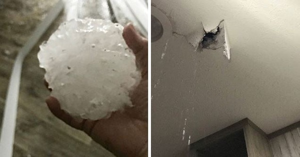 Stunned by the beam of pictures of terrible hail in the US, houses and cars have holes because of nature’s “shooting target”