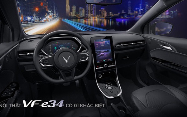 Close-up of the interior of the VinFast VF e34 electric car and the air conditioning system that filters fine dust bụi