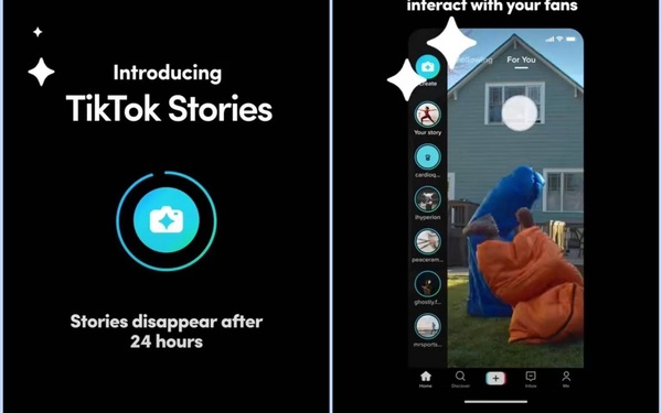 TikTok tests the Stories feature