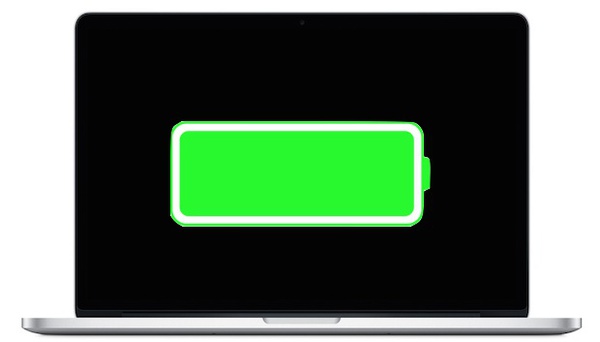 macbook pro battery x symbol