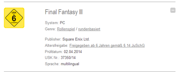 Final Fantasy III sắp được port lên PC? 1