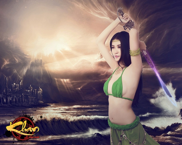 Siêu mẫu Hà Phương nóng bỏng trong bộ cosplay Khan Online 5