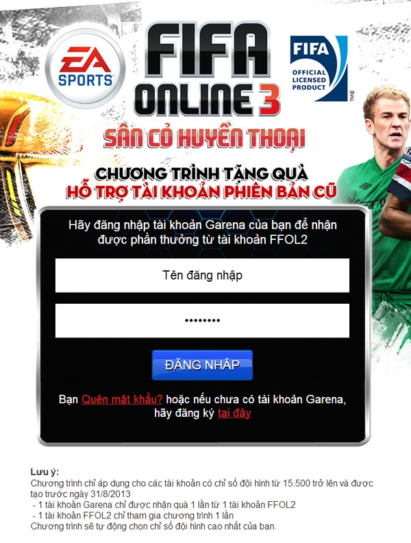 VED chính thức tặng quà hỗ trợ game thủ FIFA Online 2 2