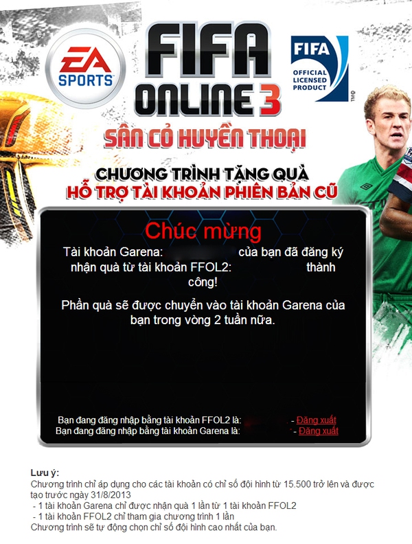 VED chính thức tặng quà hỗ trợ game thủ FIFA Online 2 5