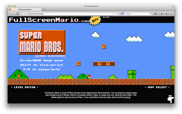 Chơi Super Mario ngay trên trình duyệt Web 1