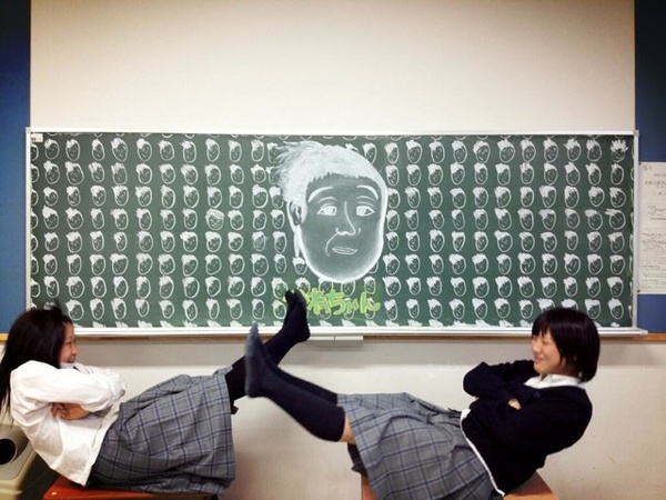 Nghệ thuật bảng phấn của học sinh Nhật Bản 14