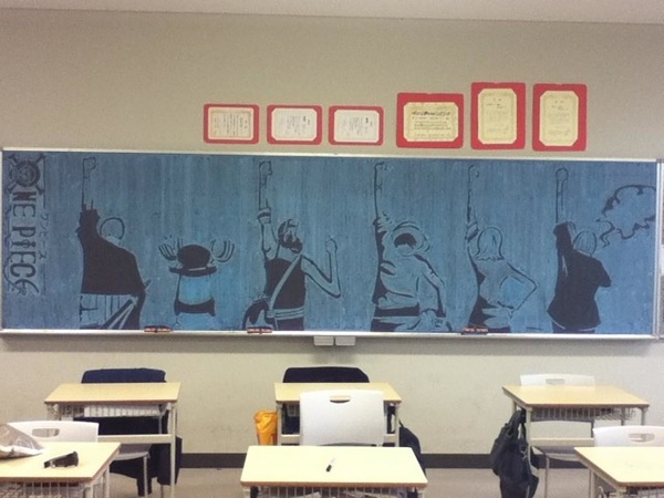 Nghệ thuật bảng phấn của học sinh Nhật Bản 3