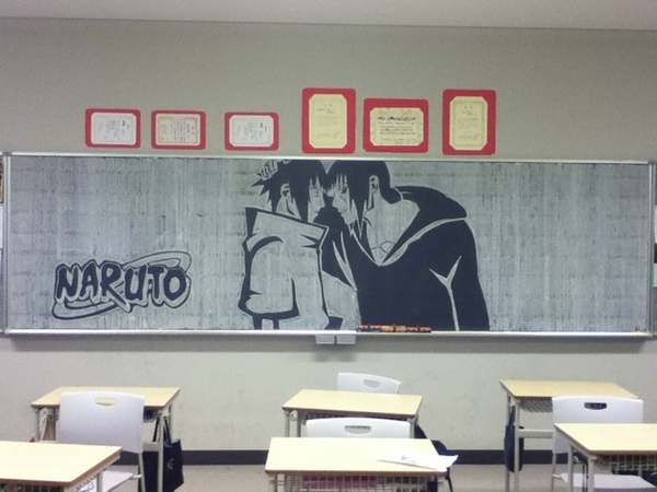 Nghệ thuật bảng phấn của học sinh Nhật Bản 1