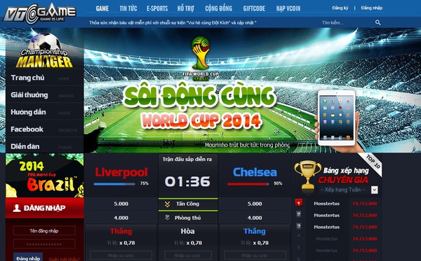 Sôi động vòng loại World Cup 2014 với CM Online 1