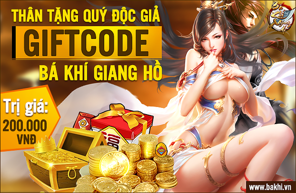 GameK gửi tặng 100 Gift Code Bá Khí Giang Hồ 1