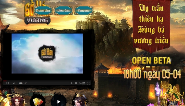Webgame Sở Hán Vương mở cửa ngày 5/4 tại Việt Nam 1