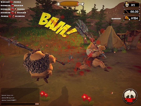 Xuất hiện game PvP siêu nhộn Barbarian Brawl 4