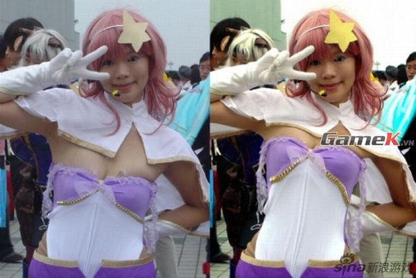 Hãi hùng cosplay trước và sau khi photoshop 8