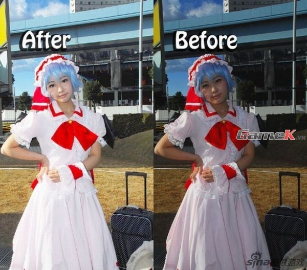 Hãi hùng cosplay trước và sau khi photoshop 16