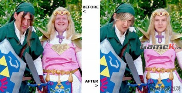 Hãi hùng cosplay trước và sau khi photoshop 18