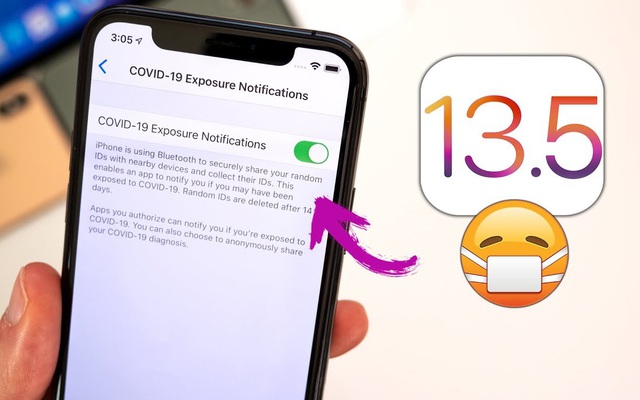 iOS 13.5 có gì mới: Phát hiện phơi nhiễm COVID-19, mở khoá iPhone dễ hơn khi đeo khẩu trang