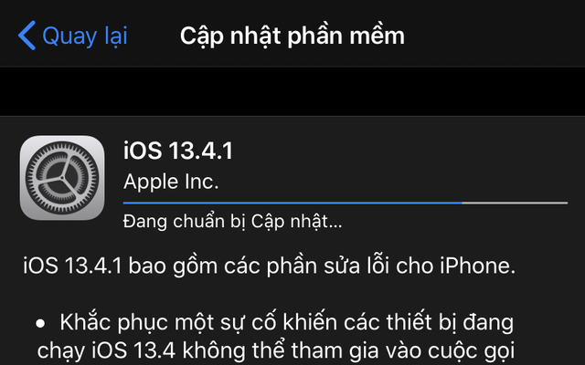 Apple tung ra iOS 13.4.1, sửa lỗi quan trọng trên iPhone và iPad Apple tung ra iOS 13.4.1, sửa lỗi quan trọng trên iPhone và iPad