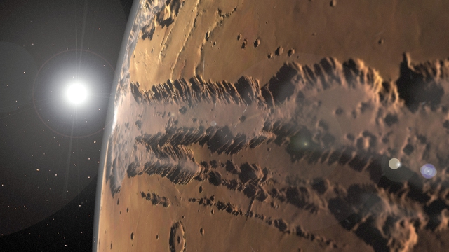 Hẻm núi Sao Hỏa dài hơn bề ngang nước Mỹ chứa một lượng nước lớn - Ảnh 1.