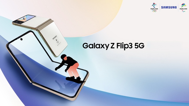 Galaxy Z Flip3 phiên bản Olympics Bắc Kinh 2022 ra mắt, giá gần 29 triệu đồng - Ảnh 1.