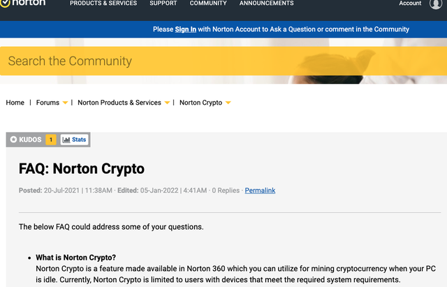 Customers are indignant because Norton anti-virus software installs its own mining tool - Photo 1.