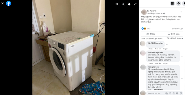 Máy giặt lồng ngang hễ hoạt động sẽ tự xê dịch như bị “ma nhập”, dân mạng chỉ mẹo sửa không mất tiền - Ảnh 1. Máy giặt lồng ngang hễ hoạt động sẽ tự xê dịch như bị “ma nhập”, dân mạng chỉ mẹo sửa không mất tiền - Ảnh 1.