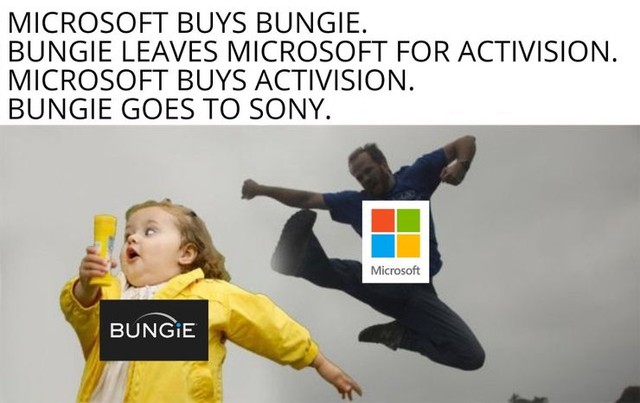 Loạt meme về thương vụ Sony mua lại Bungie: Tưởng dọa được Microsoft, ai ngờ chỉ càng trở thành trò cười cho Internet - Ảnh 1.
