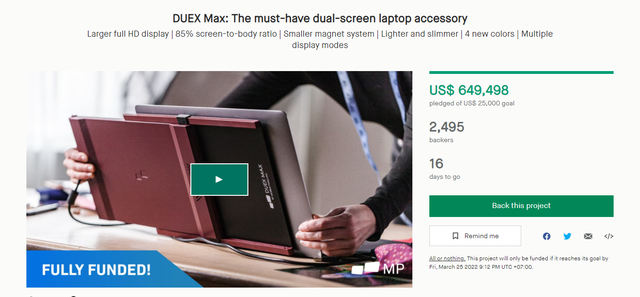 Take your laptop's extended screen anywhere with the Duex Max product from Mobile Pixels - Photo 3.
