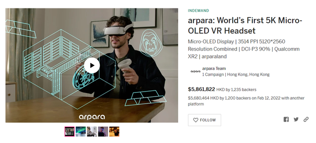 Arpara virtual reality glasses - Photo 2.