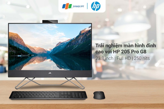 HP 205 Pro G8 AiO, máy tính tích hợp màn hình với chi phí hợp lý dành cho doanh nghiệp - Ảnh 2.