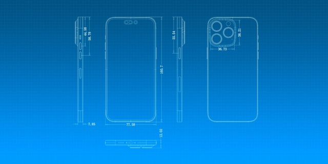 The render image of iPhone 14 Pro shows the convexity of the camera cluster, confirming the presence of the 'pill'-shaped notch - Photo 2.